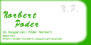 norbert poder business card